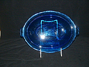 Blue Royal Lace Oval Vegetable Bowl