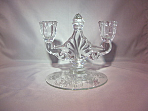 Heisey Orchid 2 Lite Candlestick