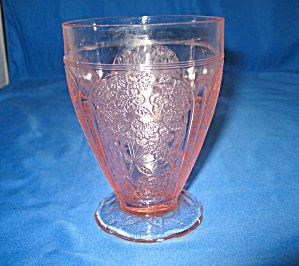 Pink Cherry Blossom Scalloped Footed Tumbler