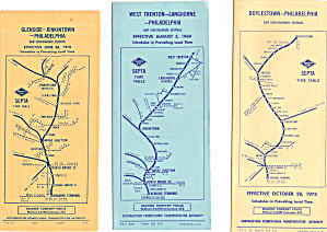 Lot Of 3 Septa Timetables Southearstern Pa Trans Authrity Bk0268