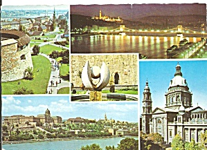 Budapest Hungary Five Views Postcard Cs11448