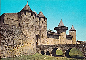 Cit&#233; De Carcassonn A Medieval Fortress In Carcassonne France Postcard Cs12205f
