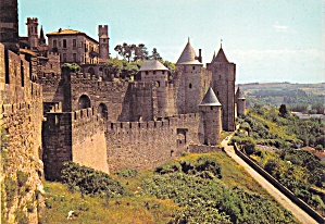 Cit&#233; De Carcassonn A Medieval Fortress In Carcassonne France Postcard Cs12209f