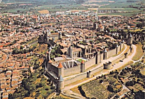 Cit&#233; De Carcassonn A Medieval Fortress In Carcassonne France Postcard Cs12216f