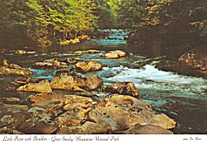 Great Smoky Mountains National Park Little River Boulders Postcard Cs13107