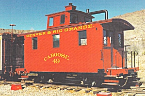 Denver And Rio Grande Narrow Gauge Caboose Postcard Cs13399