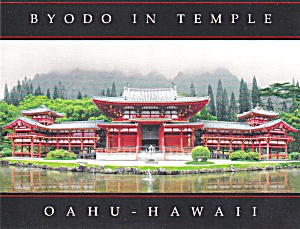 Ohau Hi Byodo In Temple Postcard Cs13716