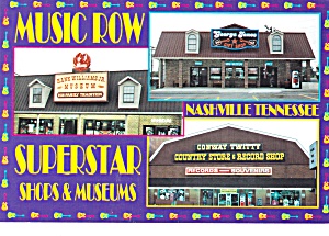 Nashville Tn Music Row Shops And Museums Postcard Cs14010
