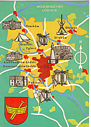 Map Of Areas Of Lodz Poland Cs7529