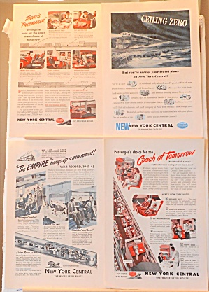 Post Wwii Ad For The New York Central Rail Road Lot Of Four Lot0005