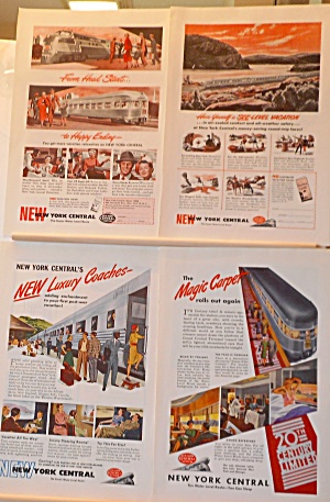 Post Wwii Ads For The New York Central Rail Road Lot Of Four Lot0007