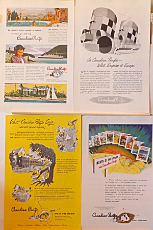 Canadian Pacific Ads Showing The Land Sea Air Services Lot0008