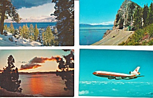 Lake Tahoe Ca Postcard Lot Of 4 Lot0024