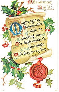 Christmas Light Raphael Tuck Postcard P10019