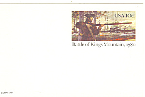 Ux85 10 Cent Battle Of Kings Mountain Postal Card