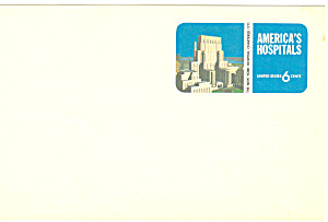 Ux60 6 Cent Blue America's Hospitals Postal Card