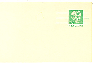 Ux55 5 Cent Emerald Lincoln Postal Card