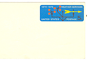 Ux57 5 Cent Weather Services Postal Card