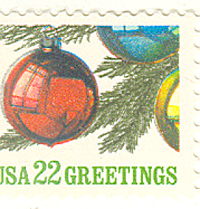 #2368 22 Cent Christmas Ornaments Single Uncirc