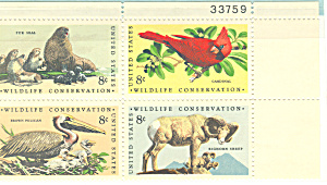 #1467a - 8 Cent Wildlife Conservation Plate Block