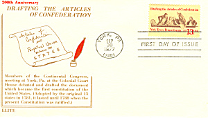 #1726-13 Cent Articles Of Confederation Fdc Cachet