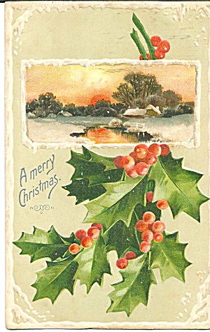 Christmas Postcard Embossed P31812 Early 1900s