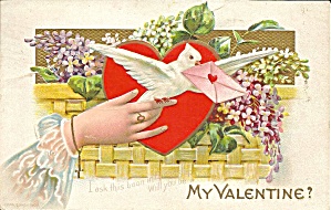 My Valentine Divivded Back Postcard P32169 1910