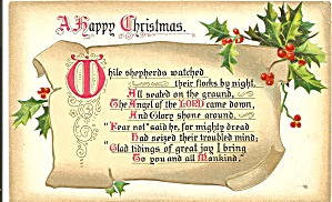 Raphael Tuck Christmas Hymns Series Postcard P33683