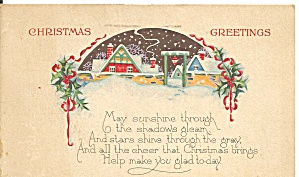 Vintage Christmas Post Card P34955
