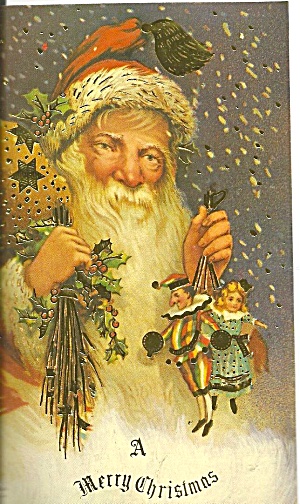 Vintage Christmas Card Reproduction Santa Claus P36055