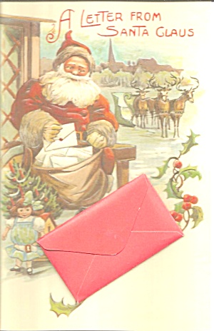 Santa Claus Novelty Card With Front Pouch P36970