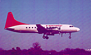 Northwest Convair Cv-580 N4822c S/n 377 Postcard P40596