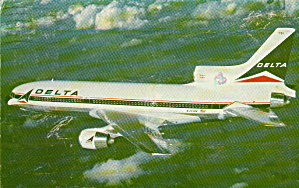 Delta Air Lines Lockheed L-1011 Tri Star Postcard P40704