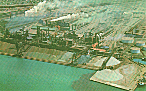 Soo Locks Sault Ste Marie Ontario Canada Algoma Steel Mills P40943
