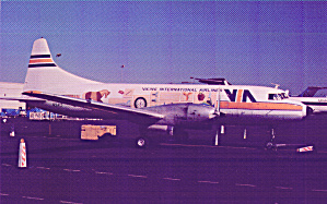 Viking Internationa; Airines Convair Cv 640 Msn 48 N3417 Postcard