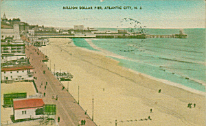 Atlantic City New Jersey Million Dollar Pier Hand Colored P41375