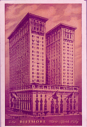 The Biltmore Hotel New York City Postcard P41394