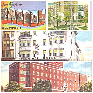 Easton Pa Big Letter Hotel Hospital Center Square Pa006