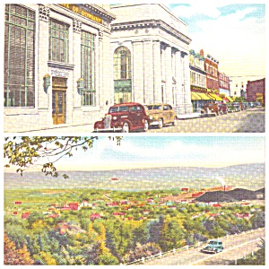 Olyphant Pa Aerial View And Lackawanna Ave Lot Of Two Postcards Pa022