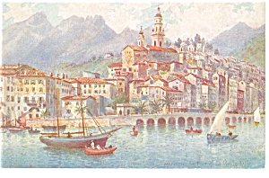 Menton France Tuck Oilette Postcard P8513