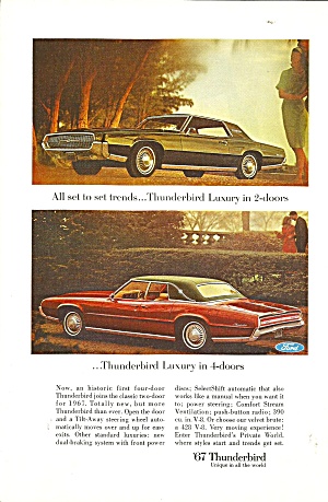 1967 Thunderbird 2 Door And 4 Door