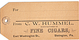 C W Hummel Fine Cigars Trade Card Tc0149