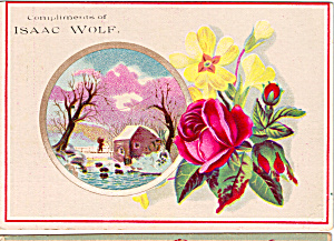 Isaac Wolf Clothier Trade Card Tc0156