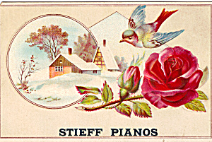 Stieff Pianos Trade Card Tc0193