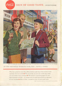 Coca Cola Ad X0225 Apr 1958 Brussels World S Fair.