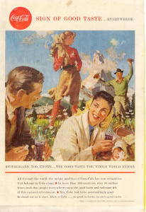 Coca Cola Ad X0227 Jul 1958 Switzerland