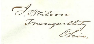 Autograph John T. Wilson