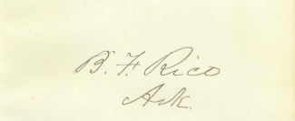 Autograph Benjamin Franklin Rice