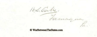 Autograph, Henry L. Cake