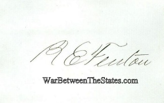 Autograph, Reuben E. Fenton